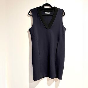 Finery London Ponte Jersey Dress Navy and Black UK 12 US 8